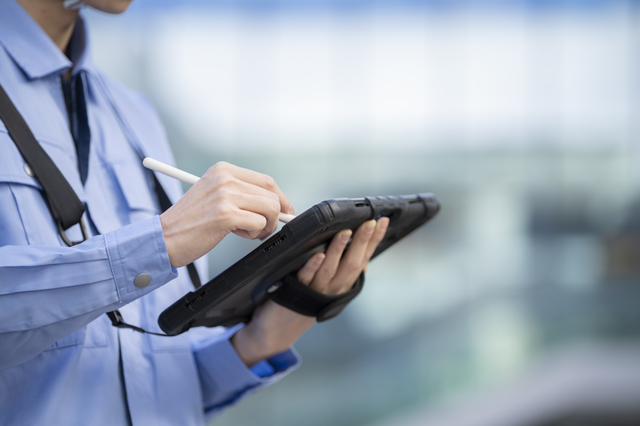 現場でのチェック風景