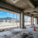 徳島・阿南エリアの店舗解体：コンクリート打ちっぱなしになったスケルトン解体後のクリーンな現場風景