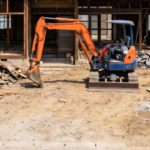 一戸建て住宅の解体現場