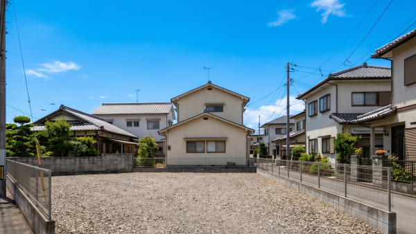 徳島市内で解体後に更地となった土地（土地活用イメージ）