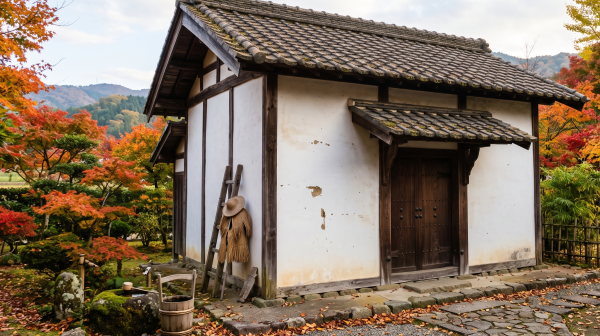 老朽化した土蔵を解体しようとしている画像