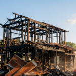 実家が火事になり、解体中の様子。
