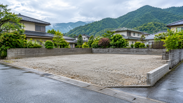 空き家のあった土地を更地にして、土地活用しようとしている様子