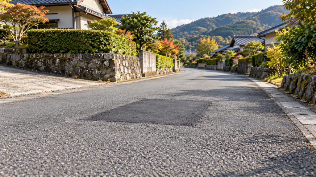 道路を修繕した様子